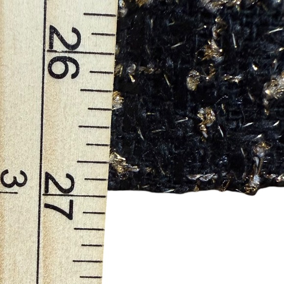 Nanette Lepore Black and Gold Metallic tweed open front blazer - women's Large - Picture 10 of 10